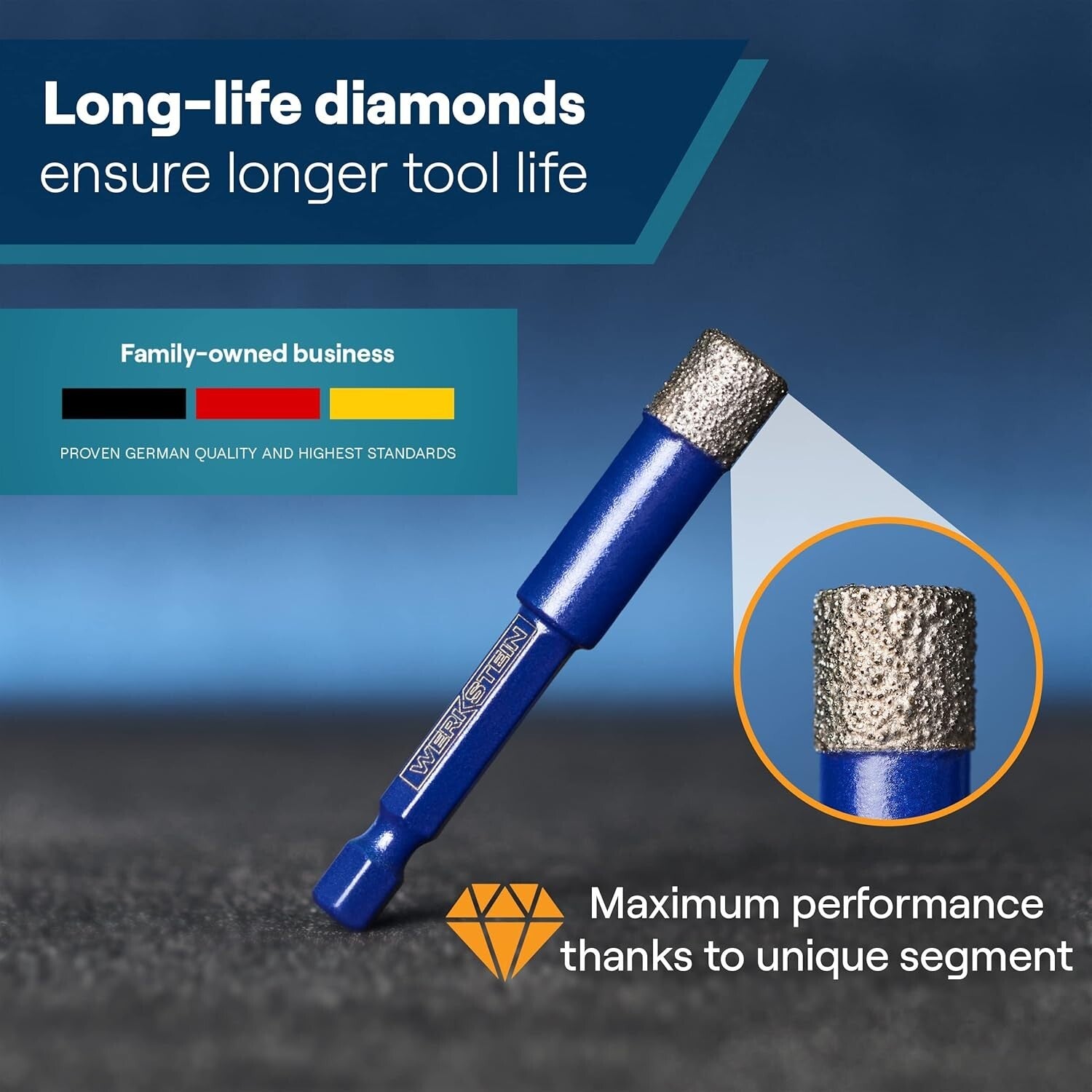Complete 5-Piece Diamond Drill Bit Set: Perfect for Glass, Ceramics & Porcelain