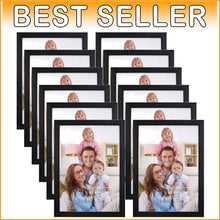 Load image into Gallery viewer, Elegant A4 Black Picture Frame Set of 12 for Stylish Wall and Tabletop Displays