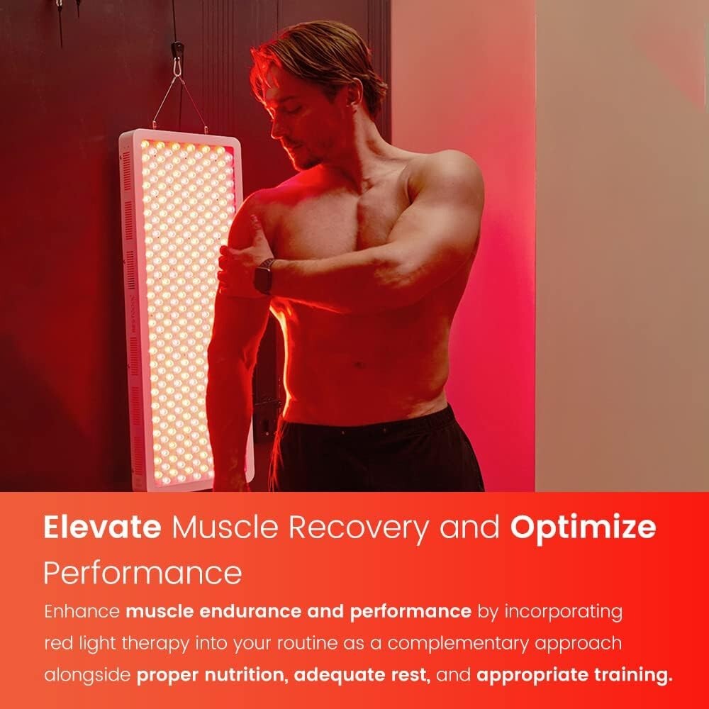 Enhanced Red Light Therapy Device - 105W LED with Cooling Fan & Eye Protection