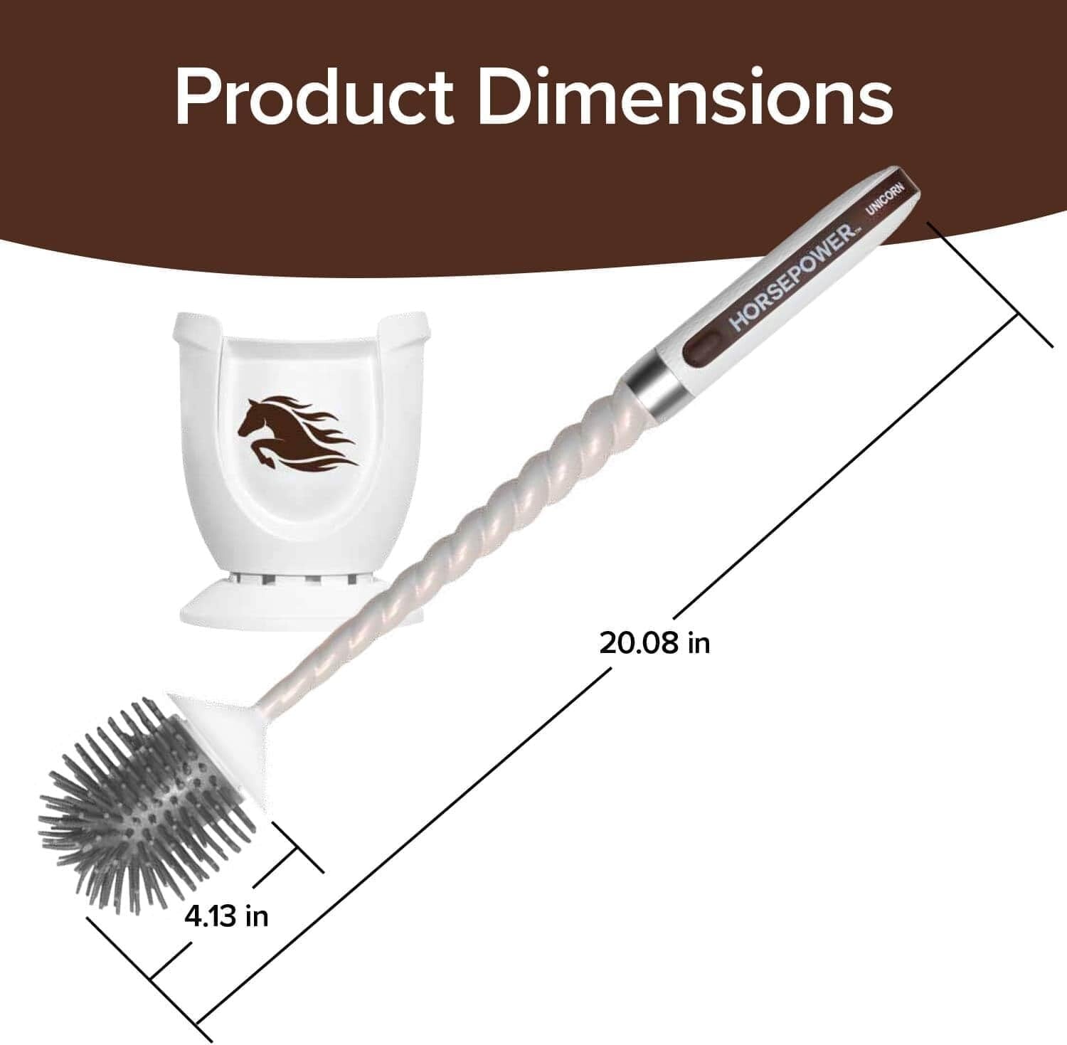 As-Seen-On-TV Unicorn Motorized Toilet Brush - 360° Cleaning Power Made Easy