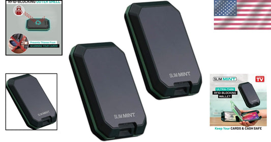 2-Piece Ultra-Thin, Crush-Resistant RFID Wallet Set - Effortless Organization