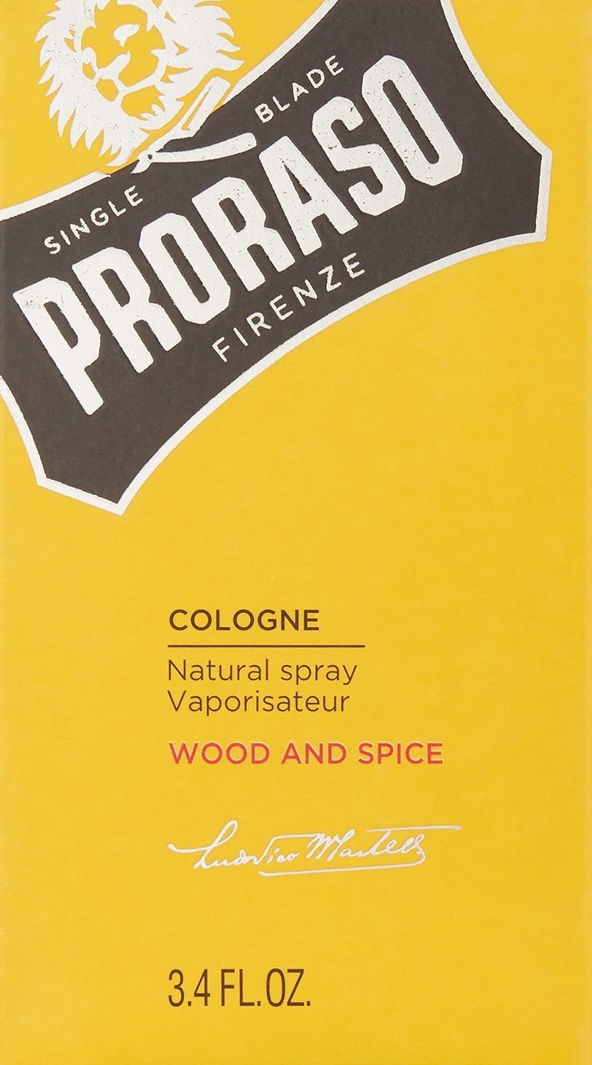 Wood & Spice Cologne for Men, 3.4 Fl Oz - Invigorating Beard Care Spray