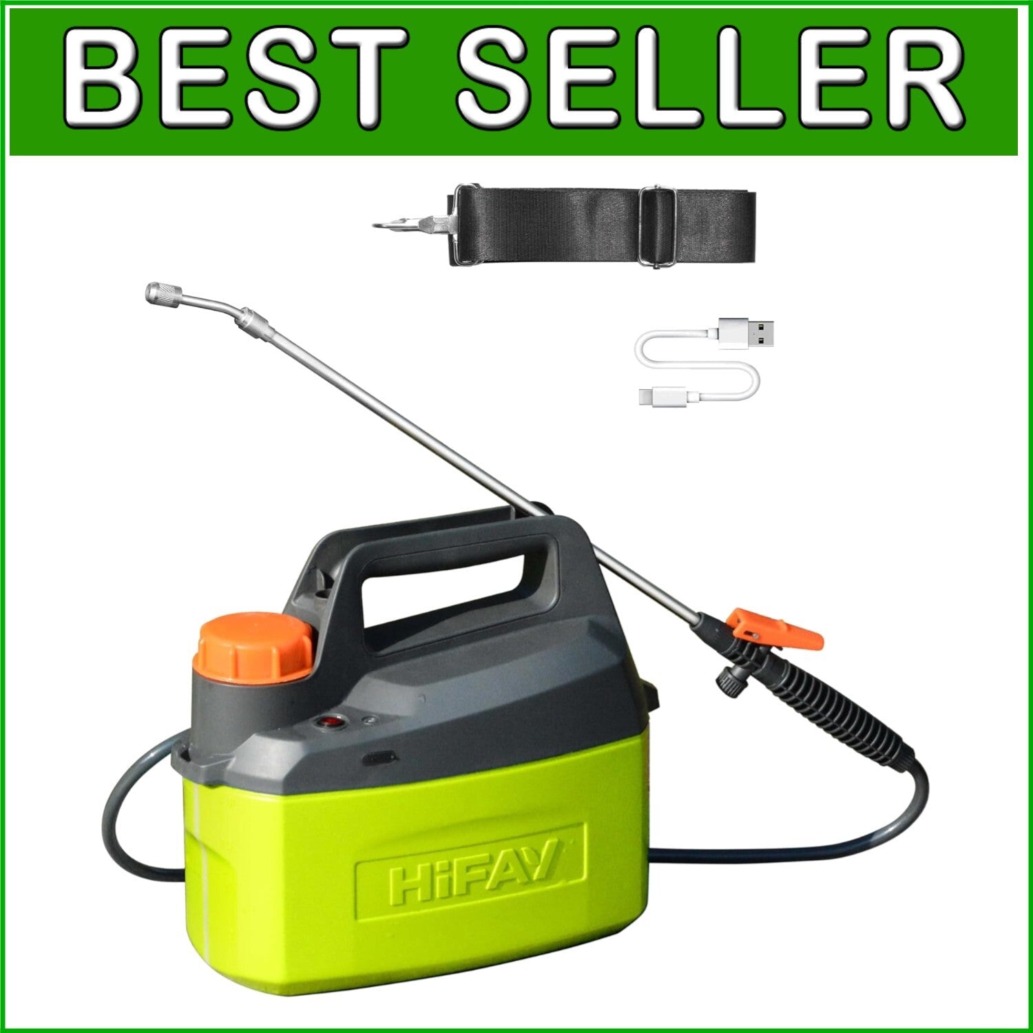 1 Gallon Electric Garden Sprayer with Copper-Nickel Nozzle for Fine Mist Control