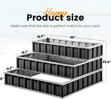 Load image into Gallery viewer, 3-Tier Adjustable Raised Garden Bed - Galvanized Steel for Stylish Gardening