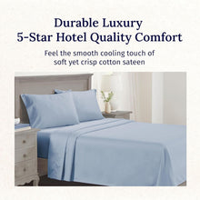 Load image into Gallery viewer, Cooling Twin Bed Sheet Set - 100% Cotton Sateen, Deep Pocket, OEKO-TEX Certified