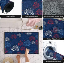 Load image into Gallery viewer, Stain Resistant Red, White, &amp; Blue Doormat - Festive Welcome Mat 18x30 Inches