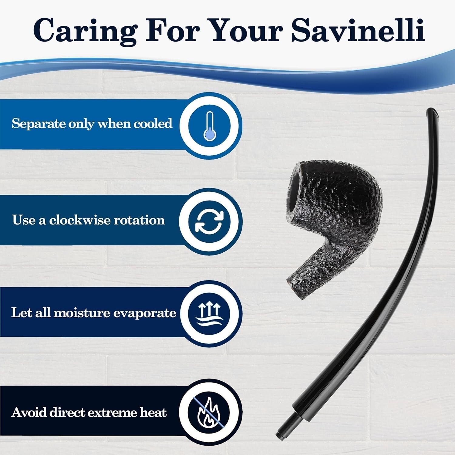 Elegant Bent Billiard Pipe - Handmade Italian Craft with Extra Length and Style