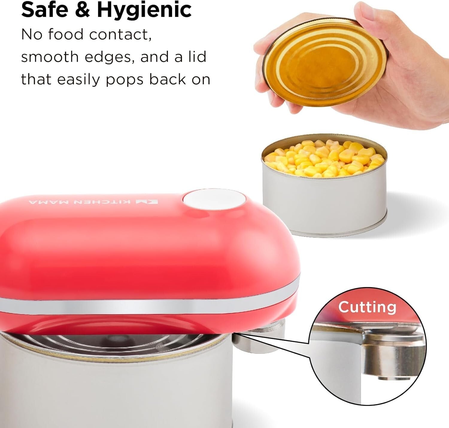 Portable Mini Electric Can Opener – USB-C Rechargeable, Ideal for Home & Travel