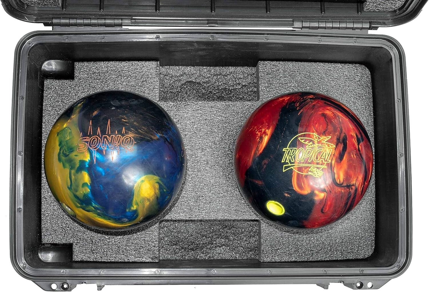 Wheeled Travel Bowling Ball Case with Custom Foam Insert for Maximum Protection