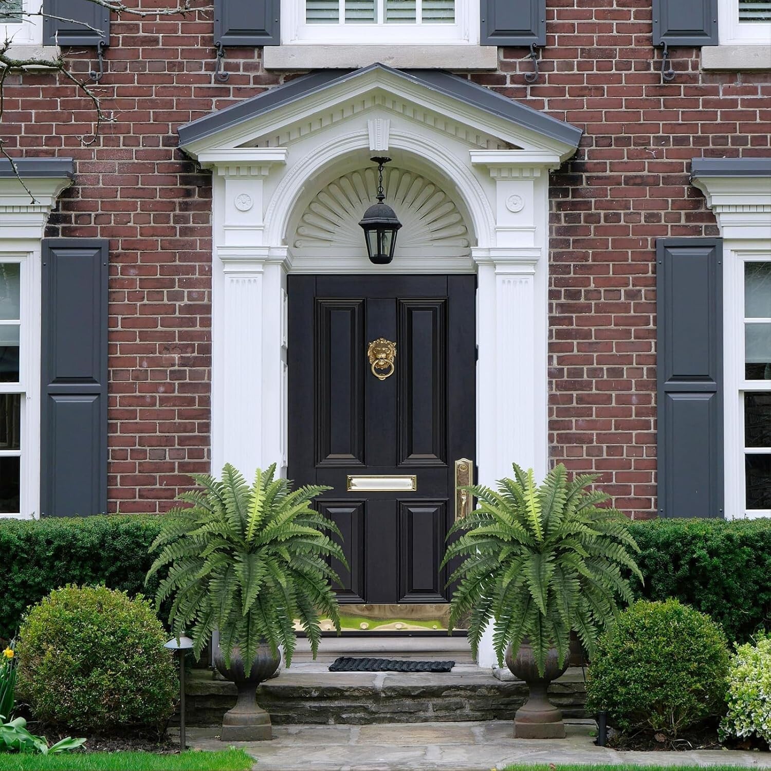 Realistic 35" Fake Boston Ferns - 4 Bespoke Bundles for Low Maintenance Elegance