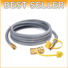 Load image into Gallery viewer, Safe &amp; Reliable 12ft Natural Gas Hose with Low Pressure Performance for Grills