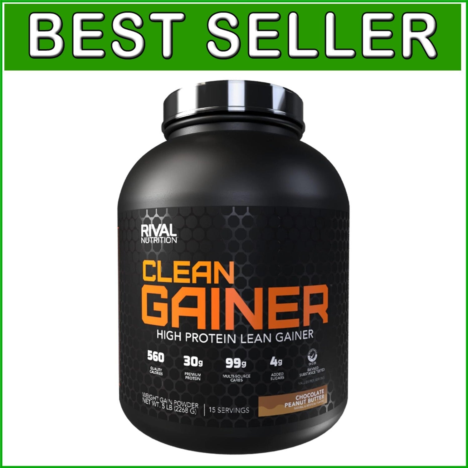 5lbs Gluten-Free Chocolate Peanut Butter Protein for Lean Muscle & Weight Gain
