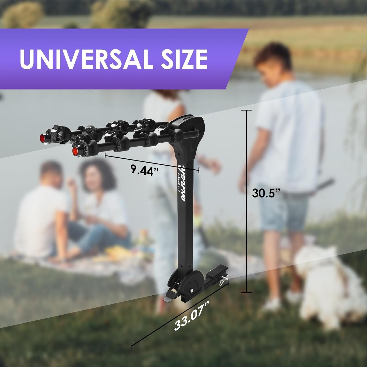 4-Bike Tilting Hitch Carrier with Convenient Pedal - For All Your Adventures