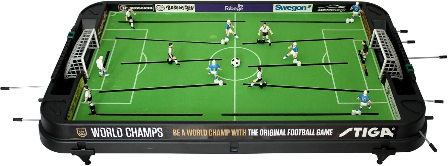 Colorful Tabletop Soccer Game with Painted Players - 2 Soccer Balls Included