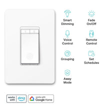 Load image into Gallery viewer, Wi-Fi Dimmer Light Switch with Voice Control - UL Certified, Easy Install