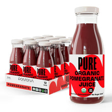 Load image into Gallery viewer, Natural Organic Pomegranate Juice - 12 Glass Bottles of 8.4 Oz Each, Gluten-Free