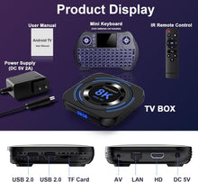 Load image into Gallery viewer, Powerful Android 12.0 TV Box with 8K Resolution, 4GB RAM, and Expandable Memory
