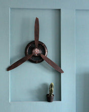 Load image into Gallery viewer, Antique Airplane Propeller Wall Clock - Vintage Metal Art for Living Spaces