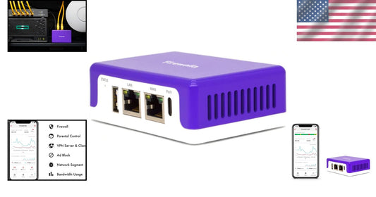 Smart Cyber Security Firewall with VPN & Parental Control - Easy Setup Purple SE