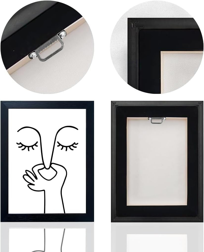 Funny Guest Toilet Wall Sign - Modern Black and White Art for Bathrooms