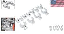 Load image into Gallery viewer, Durable 11-Piece SAE Crowfoot Wrench Set - Polished Chrome for Mechanics