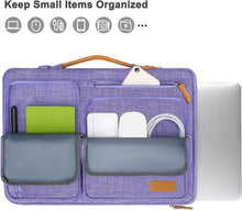 Load image into Gallery viewer, Stylish Purple Laptop Messenger Bag with 4 Zipper Pockets for Easy Organization
