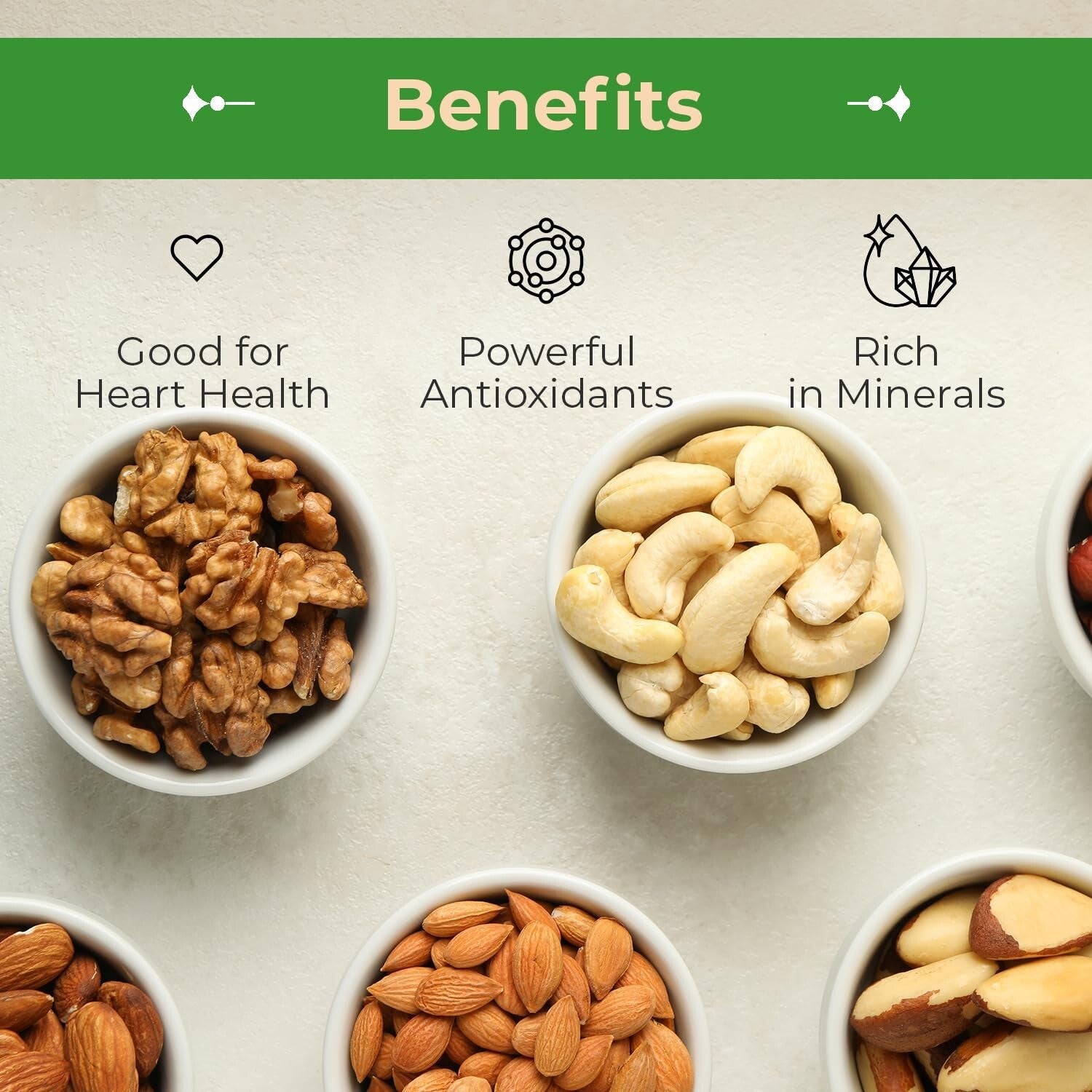 Vegan & Gluten-Free Roasted Mixed Nuts - Almonds, Cashews, Pecans & More