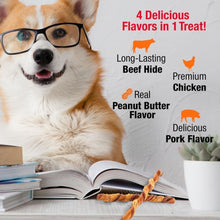 Load image into Gallery viewer, Good n Fun 18 Count Rawhide Twists: Triple Flavor Treats for All Life Stages