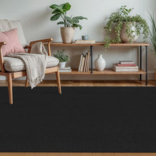 Load image into Gallery viewer, Stylish Black Geometric Indoor Area Rug 3x5 ft - Perfect for Entryways