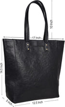 Load image into Gallery viewer, Genuine Vintage Leather Tote - 14.5" Stylish Bag for Women | Ava Collection