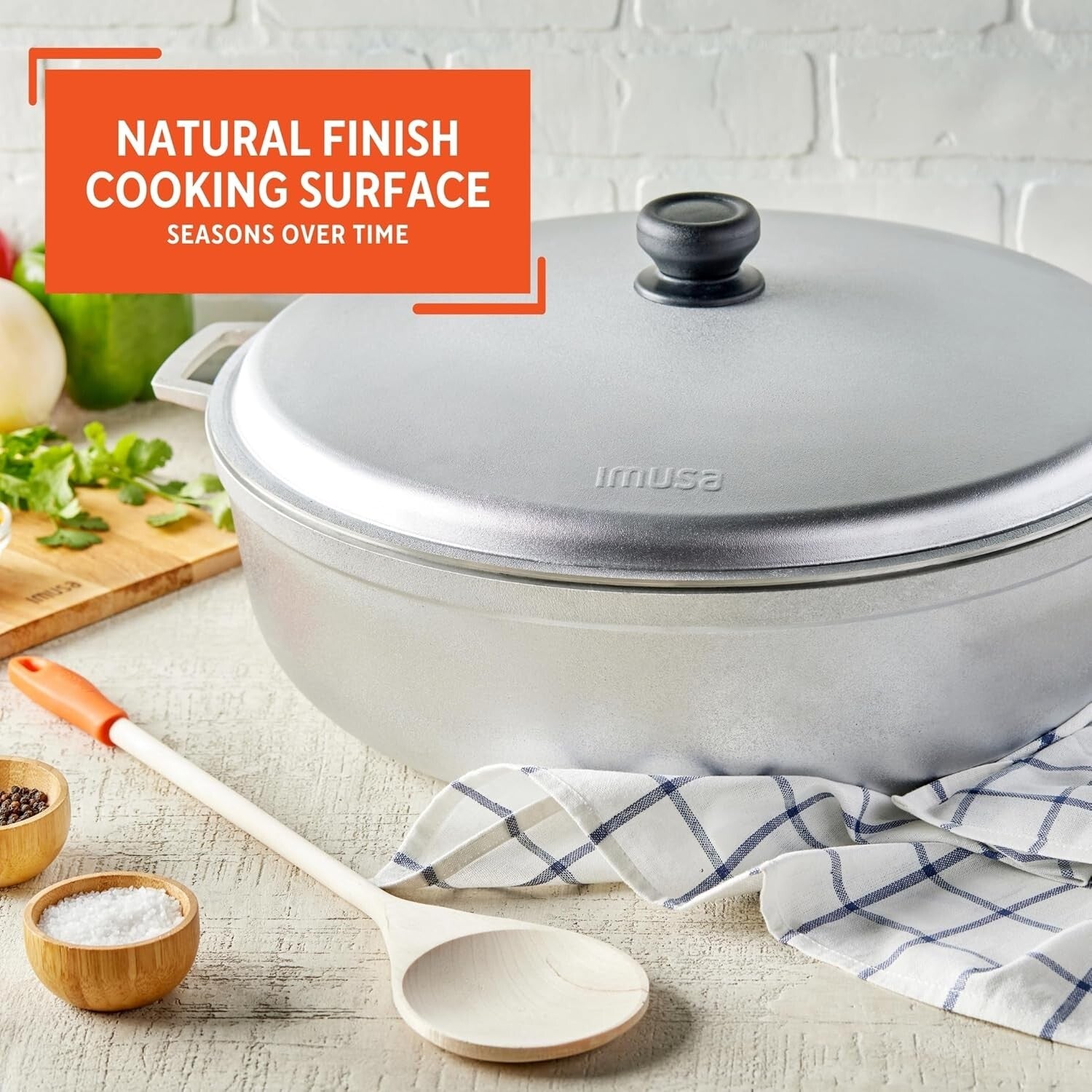 18-Quart Jumbo Traditional Caldero - Versatile Large Cooking Pot in Silver