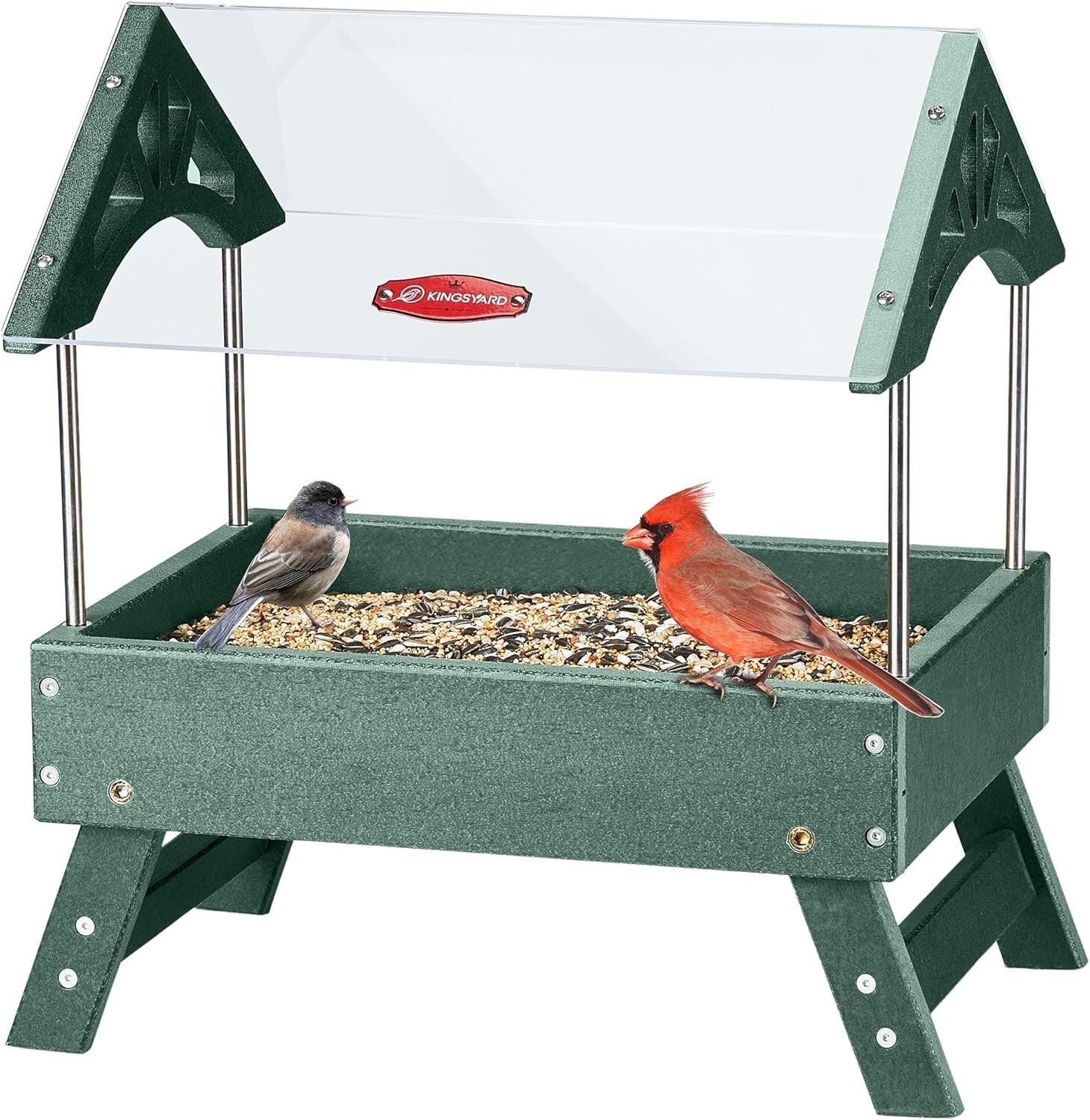 Eco-Friendly Ground Bird Feeder - 5 lbs Capacity for Wild Birds & Squirrels