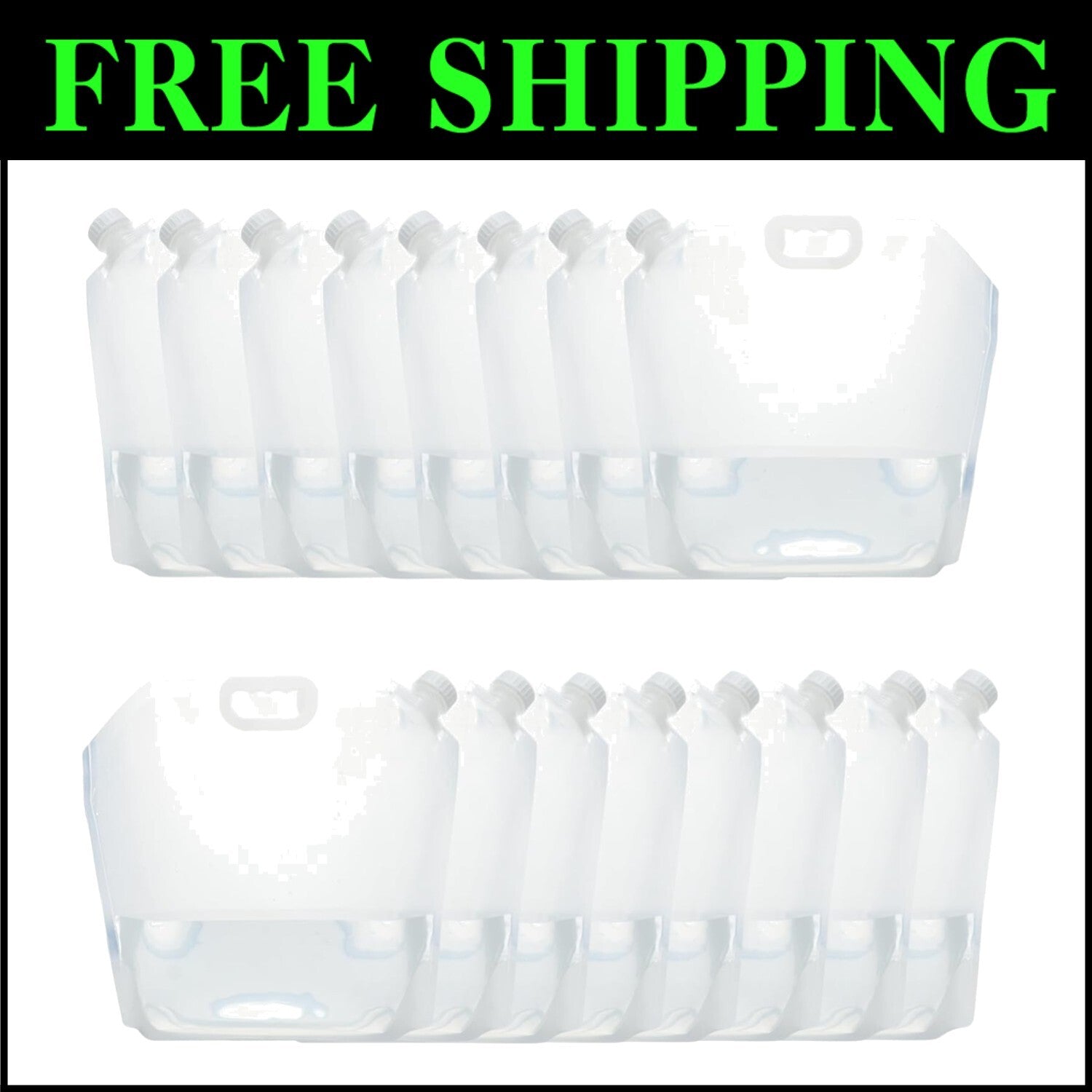 Portable Collapsible Water Bags - 16 Containers for Travel and Outdoor Use