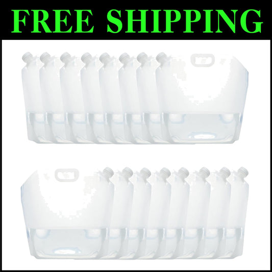 Portable Collapsible Water Bags - 16 Containers for Travel and Outdoor Use