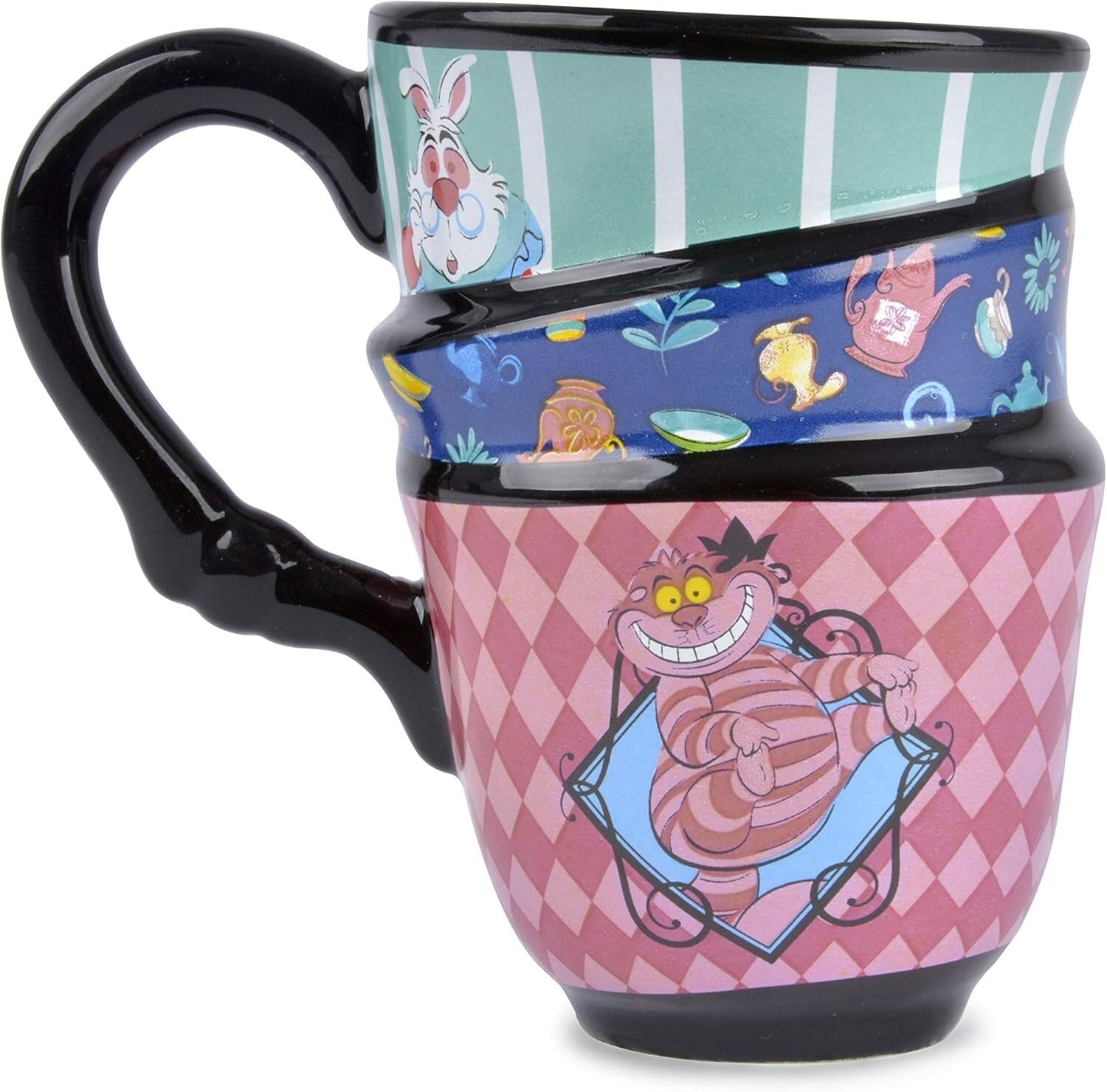 Artisan Hand-Painted Disney Alice Teapot and Cup Set - Unique Limescale Design