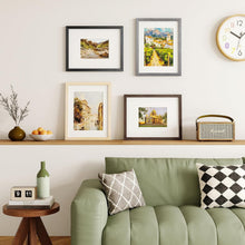 Load image into Gallery viewer, Mixed Color Solid Wood 11x14 Frames Set for Tabletop or Wall Display - 4 Pack