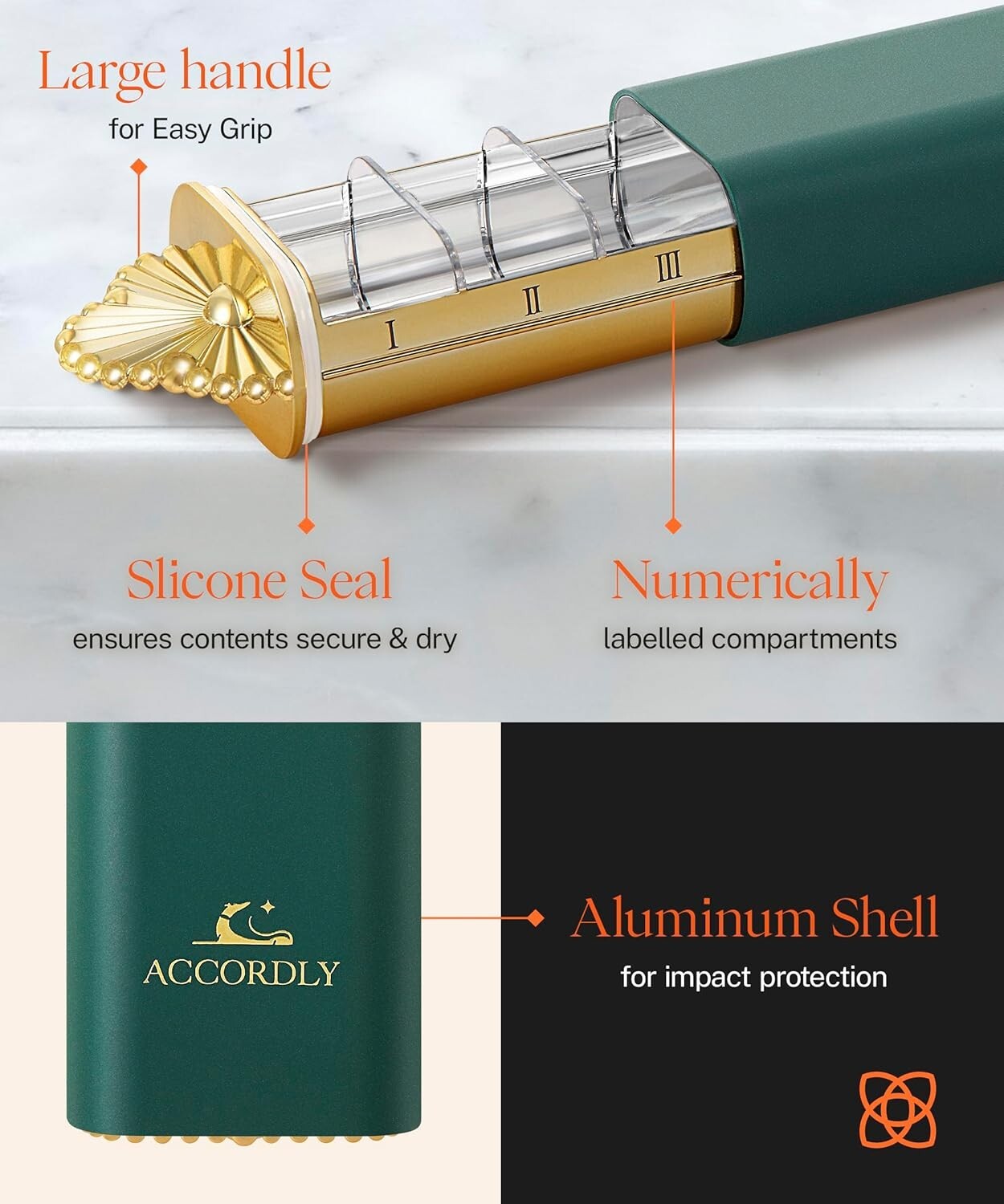 Luxurious Heavy-Duty Pill Organizer - Perfect for Vitamins, Medication & Travel