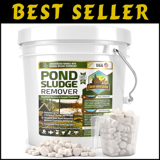 Natural Pond Sludge Remover – 10 lbs of Beneficial Bacteria for Cleaner Water