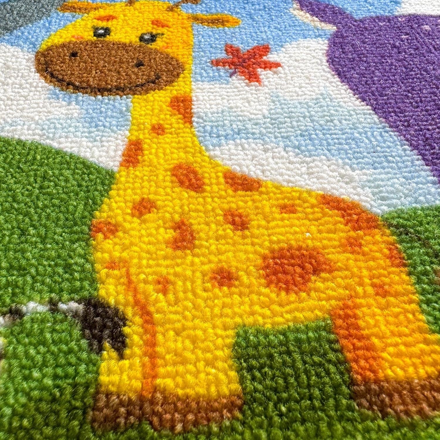 Durable Non-Slip Alphabet Rug for Kids - 59x39 Play Area Carpet with Animals