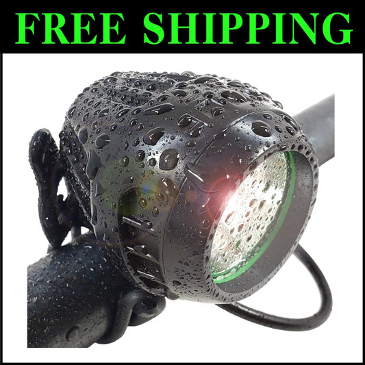 1200 Lumen Waterproof Rechargeable Headlight with 4 Modes & Taillight Accessory