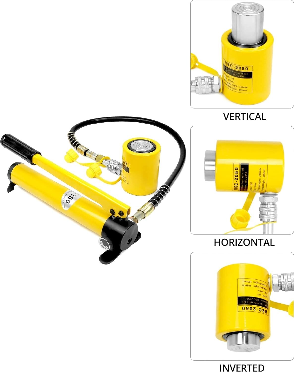 Versatile 20T Manual Hydraulic Power Ram - Ideal for Machinery and Shipbuilding