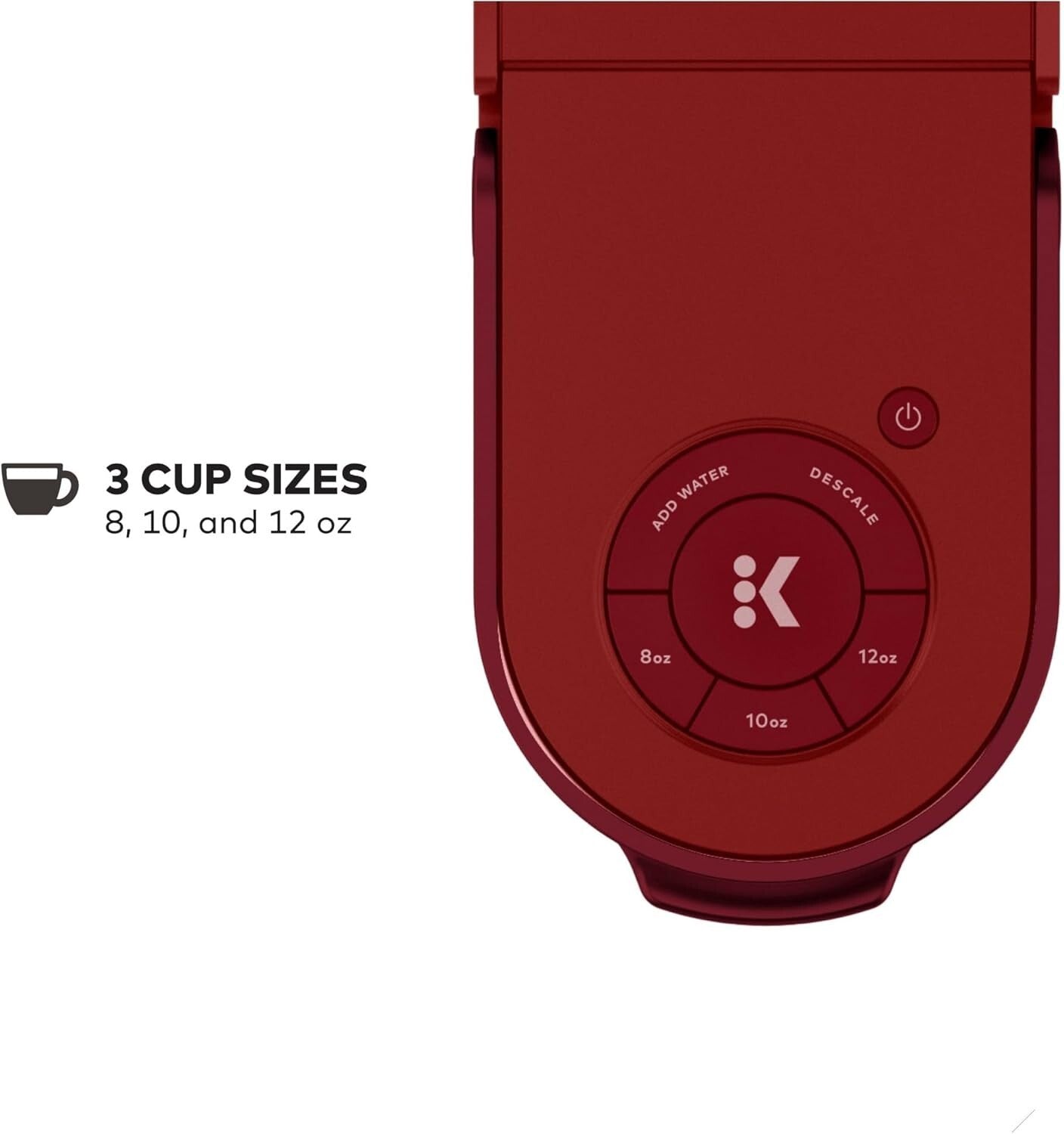 Compact Scarlet Red K-Slim Single Serve Coffee Maker with Programmable Features