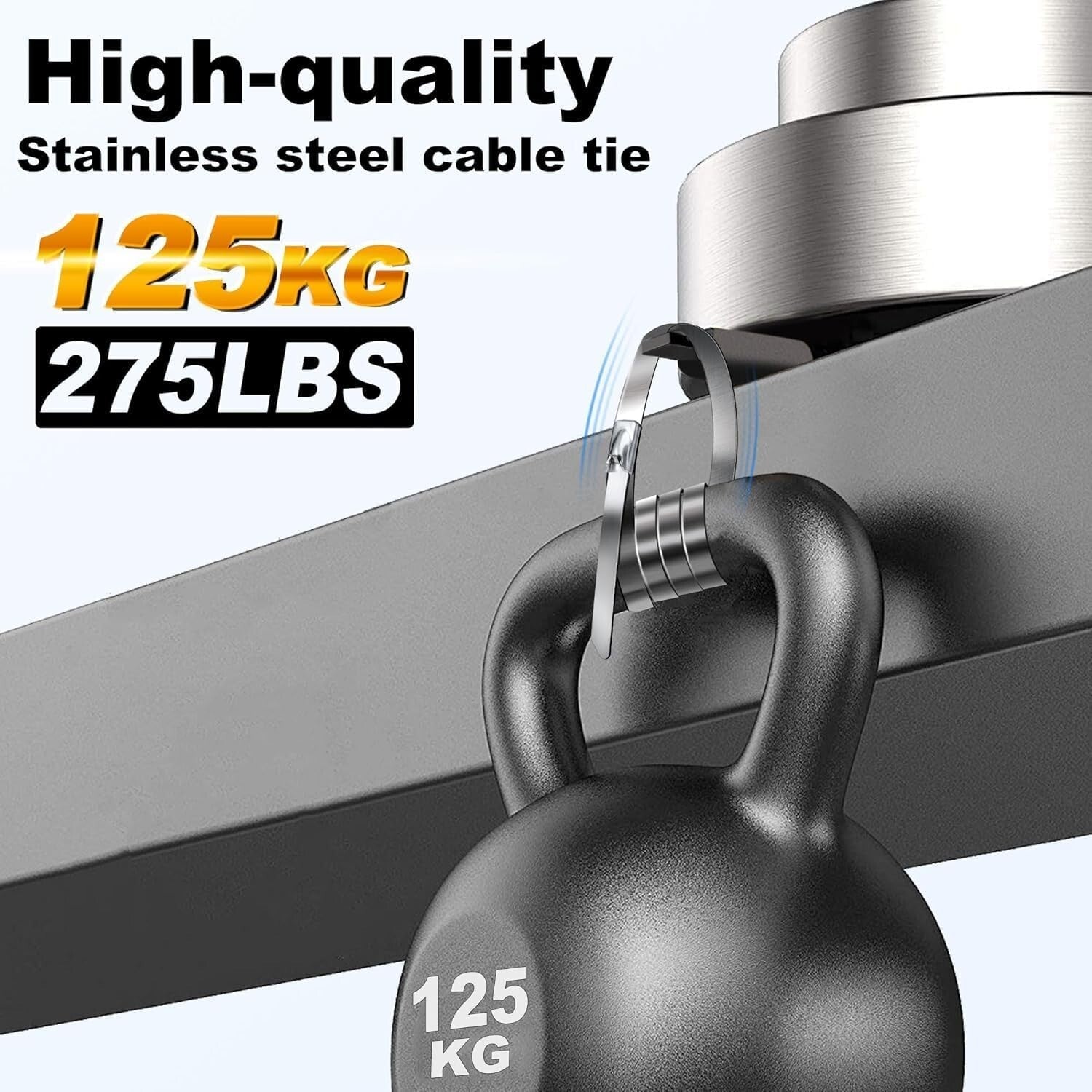 Durable 1000 pcs Self-Locking Metal Zip Ties, 11.8 Inches for Versatile Bundling