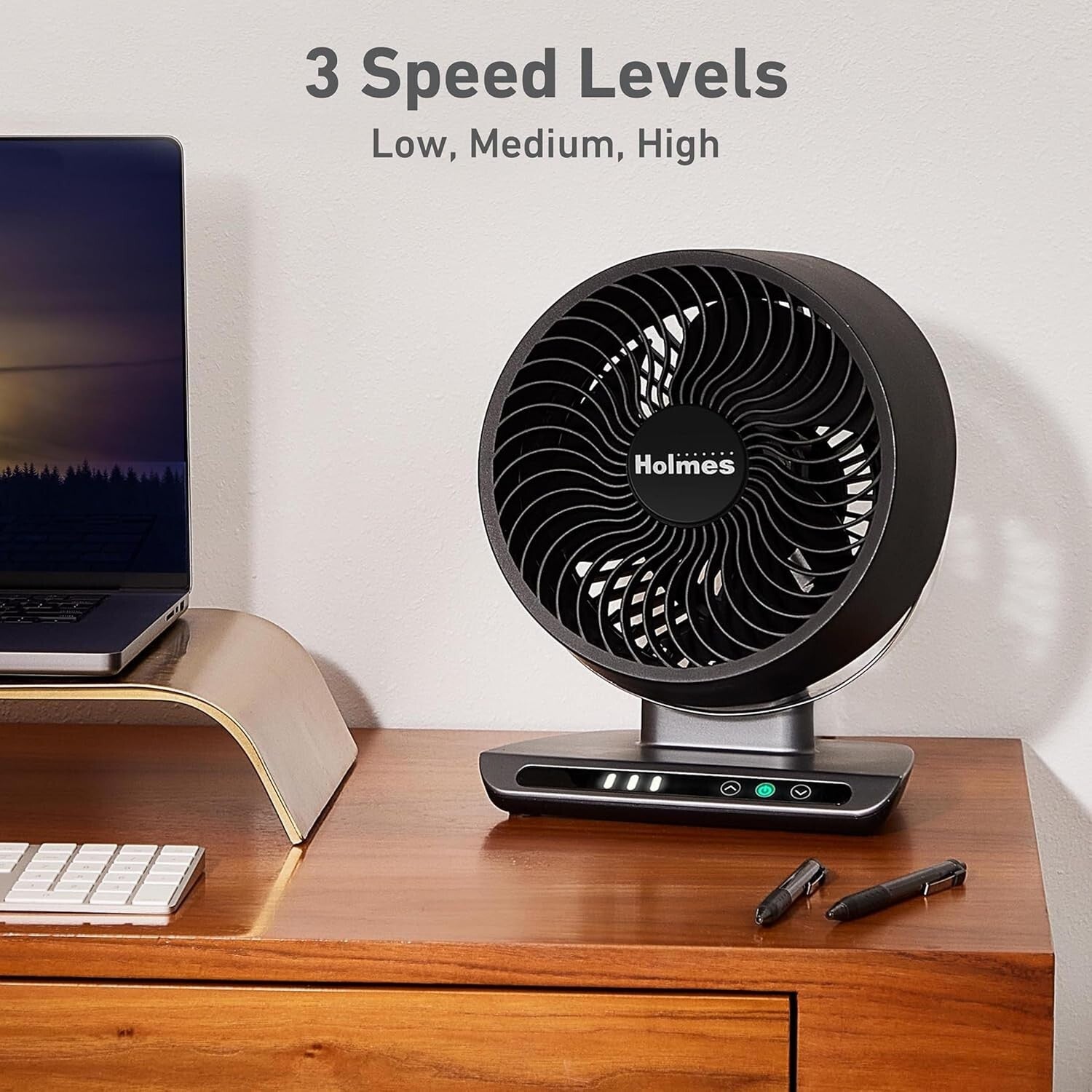 Blizzard 8" Digital Air Circulator Fan with Remote - 3 Speeds & Adjustable Tilt