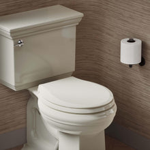 Load image into Gallery viewer, Modern Almond Round Toilet Seat with Grip-Tight Bumpers and Quiet-Close Lid