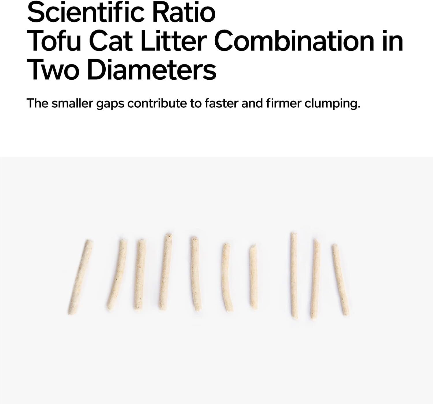 Eco-Friendly Tofu Cat Litter - Clumping, Fast Drying & Less Scattering 5.3lb x 4