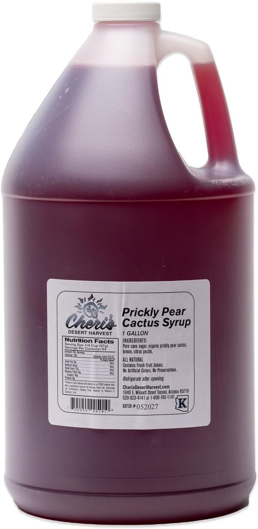 Elevate Your Menu with 1 Gallon Prickly Pear Syrup - Ideal for Beverages & More