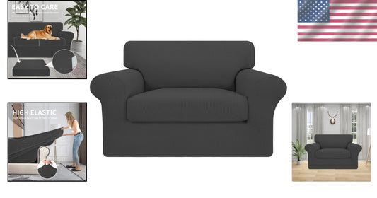 Machine Washable 2-Piece Cover Set for Oversized Chairs - Stain-Resistant Fabric