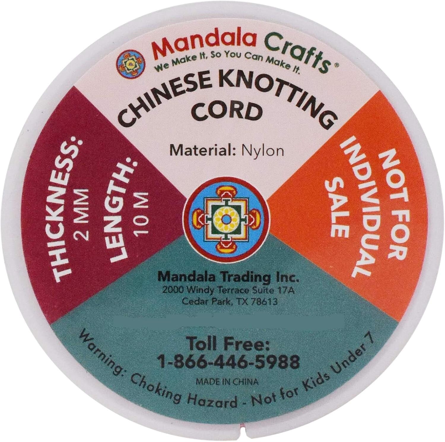 Durable Heat-Treatable 2mm Nylon Satin Cord - Perfect for Jewelry Making & More