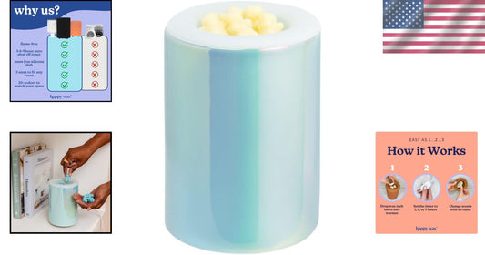Elegant Blue Electric Wax Melter - Timer, LED Light & Easy Wax Removal Dish